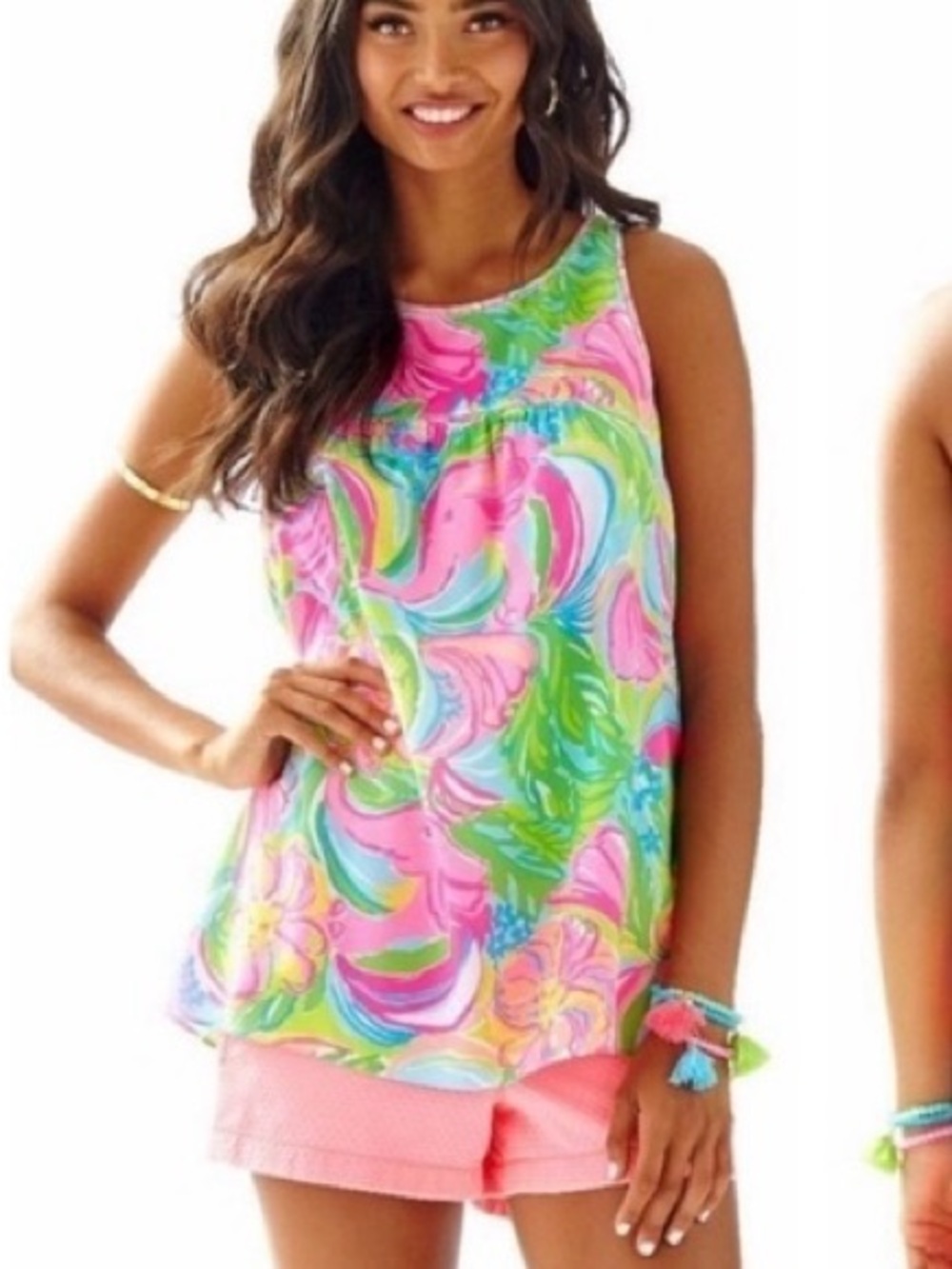 EUC Lilly Pulitzer - Sleeveless Multicolor Floral Print Tank Top - So Appealing